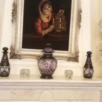 چراغ نفتی اصل فرانسه بالای ۱۳۰ سال آنتیک