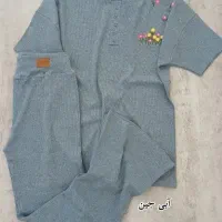 ست تیشرت و شلوار کبریتی گلدوزی