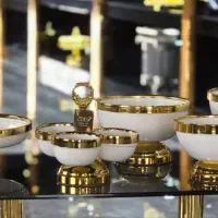 سرویس پذیرایی پنج تیکه لیلیوم|ظروف سرو و پذیرایی|الشتر, |دیوار