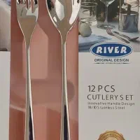 قاشق و چنگال دهنه اروپایی برند ریور