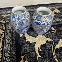 گلدان سنتی آبی و آنتیک