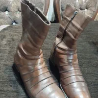 نیم چکمه چرم عسلی قیمت مناسب...