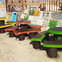 میز نیمکت باغ ویلا|صندلی و نیمکت|دلیجان, |دیوار