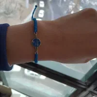 دستبند کهکشان نقره و نخ