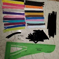 وسایل خیاطی نو، زیپ، گونیا الگو، پایه چرخ خیاطی