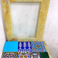 روشویی سنگی مرمر زرد به همراه آینه|لوازم سرویس بهداشتی|اصفهان, فیض|دیوار