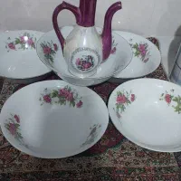 ظروف ملامین  تصویردار و  چینی عتیقه قدمت  بالا