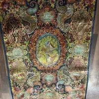 فرش نفیس تمام ابریشم دستباف زرع و نیم فقط نقد|فرش|کاشان, شهدا|دیوار