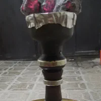 کله قلیان زرد و مس کوبی