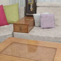 مبل 7 نفره ال بهمراه میز جلو مبلی و کوسن