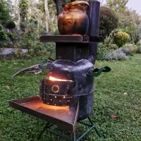 اجاق هیزمی چوبی بخاری منقل کباب پز کوه وطبیعت گردی