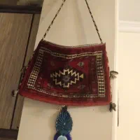 کیف زیپ دارقالی بافی دستی قدیمی