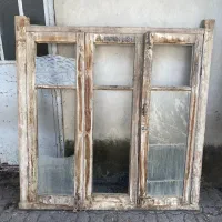 درب و پنجره چوبی با قدمت بیش از صد و پنجاه سال|کلکسیون اشیاء عتیقه|گرگان, |دیوار