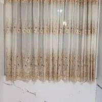 پرده حریر و چوب پرده