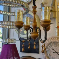انواع لوستر چوبی فرانسوی نئوکلاسیک|لوستر و چراغ آویز|قم, حنیف نژاد|دیوار