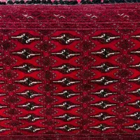 پشتی دستباف ترکمن ریزبافت اصل