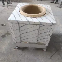 تنور گلی بدنه استیل 80*80