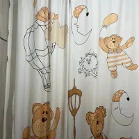 دوعدد پرده پانچی میکروفایبر