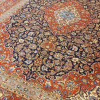 قالی ۱۲ متری دستباف کرک کاشان سرمه ای|فرش|تهران, اکباتان|دیوار