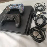 PS4 اسلیم +یک دسته اضافه+فلش+بازی