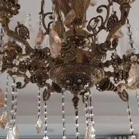 لوستر برنز ۱۰ شاخه|لوستر و چراغ آویز|نظرآباد, احمد آباد|دیوار