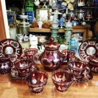 سرویس چاییخوری کریستال یاقوتی اگرمن چک