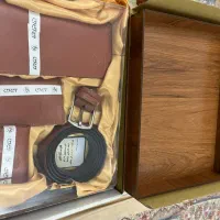 ست کیف پول و کمربند چرم