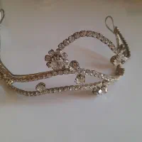 تاج عروس نقره ای