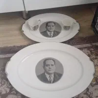 سه عدد ظروف ودوعددفنجان قهوه خوری قدیمی