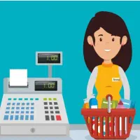 صندوق دار خانم فروشگاه پروتئینی