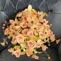 دیوار کوب گل کریستالی