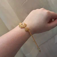 دستبند طرح طلا آبکاری طلا