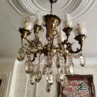 لوستر 4شاخه و8شعله برنز اصل