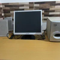 کامپیوتر خانگی LCD به همراه اسپیکر و پرینتز|رایانه رومیزی|ساری, |دیوار