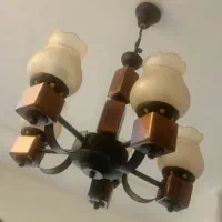 لوستر چوبی و آباژور