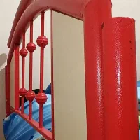 تخت دوطبقه کودک فلزی با نردبانو حفاظ|تخت و سرویس خواب|مشهد, امیریه|دیوار