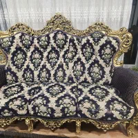 مبل سلطنتی ۹نفره همراه با جلو مبلی و ۲ عدد عسلی|مبلمان خانگی و میز عسلی|سقز, |دیوار