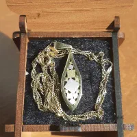 گوشواره و پلاک زنجیر طلا