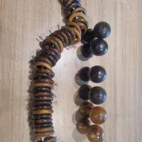 حلقه چوب پرده چوبی و قپه چوبی میل پرده