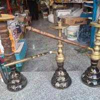 قلیان برنجی آنتیک|کلکسیون اشیاء عتیقه|بروجرد, |دیوار