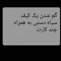 یک کیف سیاه دستی باچند عدد کارت