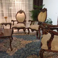 مبلمان استیل ،مبل کلاسیک سلطنتی ۷نفره +ناهارخوری|مبلمان خانگی و میز عسلی|تهران, دارآباد|دیوار