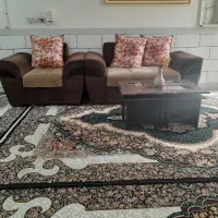 مبل راحتی بامیز عسلی ۷نفره کارکرده فروشی|مبلمان خانگی و میز عسلی|آزادشهر, |دیوار
