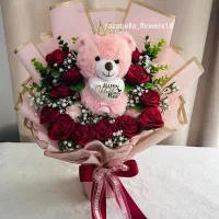 دسته گل های عروسکی کیتی و استیج ، بوکت تدی