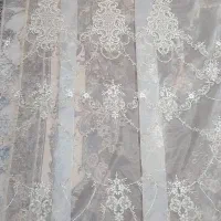 پرده تور پنل پلیسه دستک مخمل سورمه ای و یاسی ۳۲۰c|پرده، رانر، رومیزی|مشهد, شهرک بهارستان|دیوار