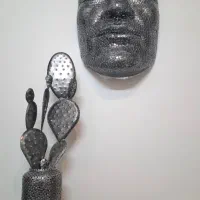 پرتره فلزی گلدان کاکتوس فلزی هنری کاردست تک نسخه|مجسمه، تندیس، ماکت|تهران, پونک|دیوار