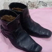 پوتین چرم داخل خز دار گرم
