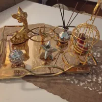 سینی آیینه ایی با دکوری تزینی