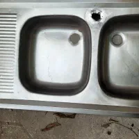 سینک رو کار دو لگن راست