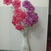 گل مصنوعی با گلدان